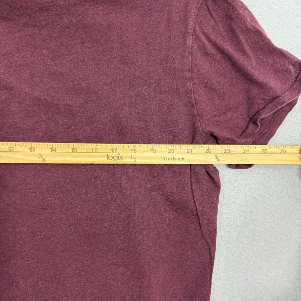 Polo Ralph Lauren Shirt Mens XL Burgundy V-Neck Short Sleeve Pony Logo Cotton